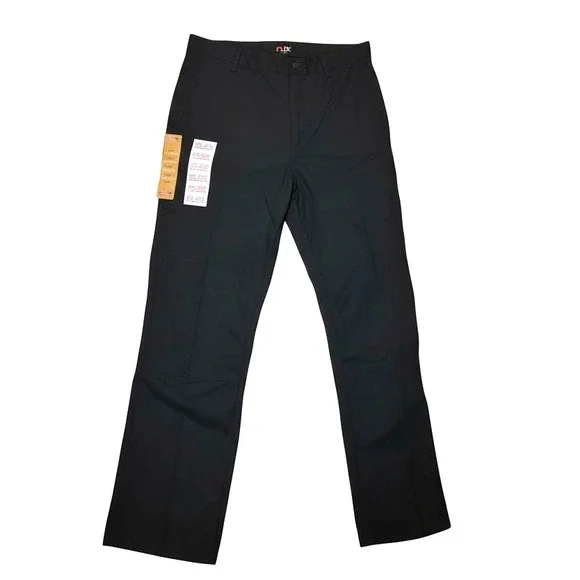 Dickies Mens Black Double Knee Flex Work Pants Size 44x30 Relaxed Fit New - Picture 2 of 8